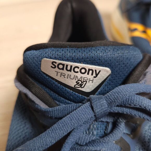 Saucony Triumph 21 Running Shoes Mens Size 11.5 Blue Walking Sneaker Athletic - Picture 9 of 12